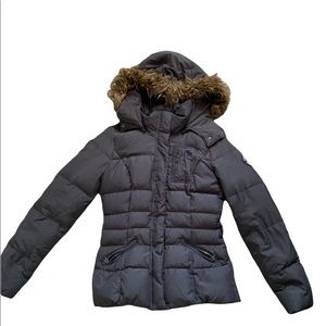 Abercrombie & Fitch small grey puffer coat